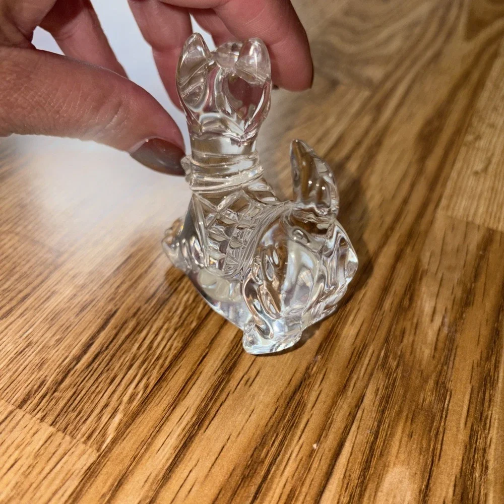 PRINCESS HOUSE ROCKING SCOTTIE DOG Germany Crystal Treasures Clear Paperweight